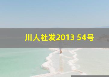 川人社发2013 54号